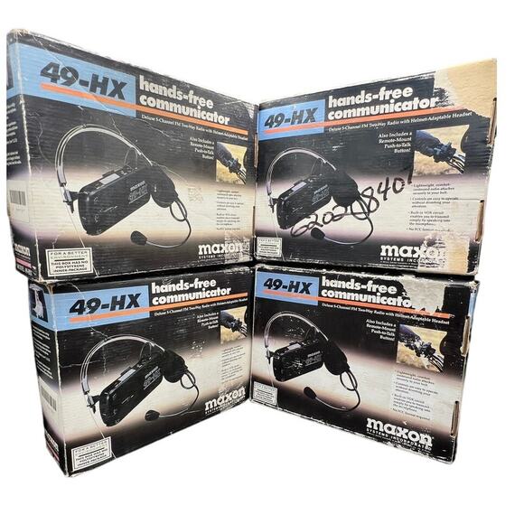 Maxon Other - 📡 Vintage Maxon 49-HX Hands-Free 5-Channel FM Communicator Set